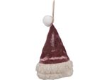 Clayre & Eef Cappello Di Natale 13 Cm Rosa Sintetico