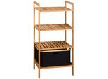 Kesper Mensola In Bambù Con Cestino 93,5 X 44 X 34 Cm Kesper 19438