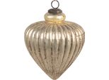 Clayre & Eef Guaina Di Natale Ø 16X20 Cm Vetro Color Oro