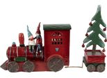 Decorazione Natalizia Clayre & Eef Con Treno Luminoso A Led 30X7X21 Cm Plastica Rossa