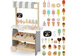Furgoncino Dei Gelati In Legno Per Bambini Con Accessori - Divertimento Su Ruote