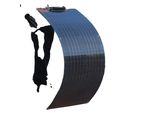 Pannello Solare Flessibile, Potenza 80W, Design Impermeabile, Efficienza Monocristallina, 80W Nero 820X370Mm