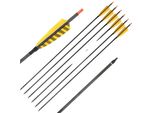 Frecce In Carbonio, Lunghezza 32 Pollici, Peso Freccia 25G, Giallo 24 Pezzi