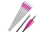 Frecce In Carbonio, Lunghezza 32 Pollici, Peso Freccia 25G, Rosa 24 Pezzi