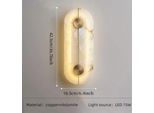 Applique Led A Parete, Design Moderno, Materiale In Rame Resistente, Luce Calda, L16,5H42,5 Cm Oro