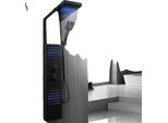 Pannello Doccia A Pioggia A Led, Acciaio Inossidabile Resistente, Design Contemporaneo, Nero Opaco