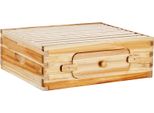 Succebuy Kit Di Avvio Per Arnia Media, 100 % Legno Di Cedro Naturale Rivestito Di Cera D'api, Arnia Langstroth Con 10 Telai E Fondazioni, Finestre In Acrilico Trasparente
