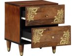 Vidaxl Comodino Marrone Miele 40 X 33 X 46 Cm In Legno Massiccio Di Mango