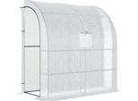 Serra Da Giardino, 200X100X215 Cm, Copertura Resistente Ai Raggi Uv, Bianco