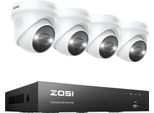 Sistema Di Sorveglianza Zosi, 4K Ultra Hd, Rilevamento Ai Di Persone E Veicoli, 4K Nvr 4 Telecamere Da 5MP, 2T