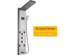 Pannello Doccia A Led Con Luce, Display Digitale Della Temperatura, Design Moderno, Spazzolato 8004