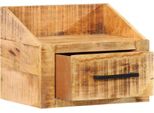 Vidaxl Comodino Marrone 40 X 30 X 30 Cm In Legno Massiccio Di Mango