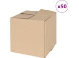 Vidaxl Scatola Pieghevole Con Contenitore 50 Pezzi Marrone 20 X 20 X 20 Cm Scatola Di Cartone