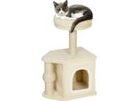 Graffiatoio Per Gatti, Materiale In Legno, Quattro Livelli, Beige, 42X30X66 Cm
