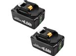 Batteria Agli Ioni Di Litio, Capacità 6000Mah, Tensione 18V, 2 Batterie