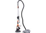 Levigatrice Elettrica Per Cartongesso - Levigatrice Per Pareti E Soffitti - 850 W - 6 Velocità 800-1800 Giri/Min - Led - Aspirazione Della Polvere Con Sacchetto - Testa Orientabile 0-90° - 220 V - Arancione