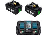 Batteria Ricaricabile, Capacità 6000Mah, Compatibilità Con Utensili Da 18V, Set 2