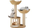 Albero Per Gatti, Struttura A Più Livelli, Materiali Naturali, 60X99Cm