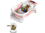 Bagnetto Per Bambini, Sensore Di Temperatura Intelligente, Design Pieghevole, Tipo 2 Rosa