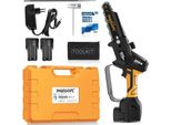 Motosega, Motore Brushless, Leggera E Portatile, CS-1S Giallo, Due Batterie, Motosega Elettrica