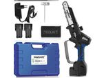 Motosega, Motore Brushless, Design Leggero, CS-1S Blu, Due Batterie