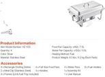 Chafing Dish, Capacità 8 Qt, Struttura In Acciaio Inox, 4 Confezioni