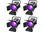 Faretto Da Palcoscenico, 6-In-1 Rgbwa+Uv, Controllo Dmx, Nero, Spina Ue