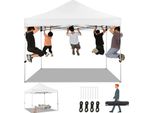 Padiglione Pop-Up, Tessuto Impermeabile, Regolabile In Altezza, Bianco, 3X3M
