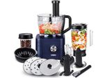 Robot Da Cucina, Funzionalità 11 In 1, Velocità Regolabile, Blu, Ue
