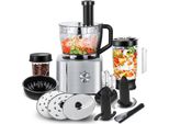 Robot Da Cucina, Funzionalità 11 In 1, Velocità Regolabile, Argento, Ue