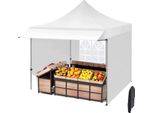 Padiglione Pop-Up, Impermeabile, Regolabile In Altezza, Bianco, 3X3M
