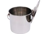 Secchio Per Il Latte, Acciaio Inox Alimentare, Grande Capacità 12 Litri, Argento, Argento