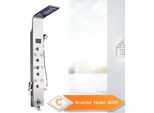 Pannello Doccia, Luce Led, Modalità Pioggia E Cascata, Nichel Spazzolato 8009