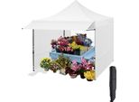 Padiglione, Materiale Impermeabile, Regolabile In Altezza, Bianco, 3X3M