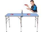 Tavolo Da Ping Pong, Mdf E Lega Di Alluminio, 152 X 76 X 76 Cm, Design Portatile, Piedini Antiscivolo