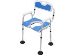 Sedia Da Doccia, Regolabile In Altezza, Design Del Sedile Di Sicurezza, Blu