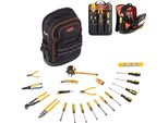 Zaino Porta Attrezzi Vevor Con 65 Tasche, Zaino Con Set Di Attrezzi Da 21 Pezzi, Borsa Porta Attrezzi Con Scomparto Per Laptop, Per Elettricisti, Tecnici Di Riparazione E Tecnici Di Riscaldamento, Ventilazione E Condizionamento Dell'aria