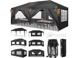 Padiglione, Impermeabile, Regolabile In Altezza, Nero, 3X6M