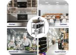 Portaoggetti, Design A 3 Livelli, Struttura In Acciaio Inox, Uso Versatile