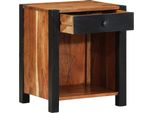 Vidaxl Comodino Marrone 40 X 35 X 50 Cm In Legno Massiccio Di Acacia