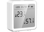 Tuya Smart Wifi Temperature Humidity Sensor Indoor Hygrometer Thermometer App Remote Control Con Schermo Lcd T&H Sensor ��/�H Switchable Compatibile Con Alexa Home