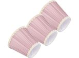 3PCS Paralume Di Stoffa E14 Clipon Paralume Per Candela Lampadario Lampada Da Parete Luce Da Tavolo Decorazione Interna (Luce Viola)