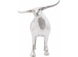 Vidaxl Toro Scultura Argento 20 X 17 X 23 Cm Alluminio