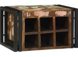 Vidaxl Portabottiglie 2 Pezzi 46 X 35 X 27,5 Cm Legno Massiccio Riciclato