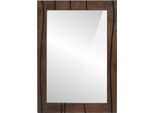 Vidaxl Specchio Da Bagno A Parete Marrone 70 X 50 X 2,5 Cm