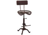Barhocker MCW-N26, Barstuhl Tresenhocker, HöHenverstellbar Drehbar FußAblage Industrial Metall ~ Kupferfarben