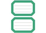 10X Etichette Scolastiche Herma 5716 Verde Neutro Foderate 82X55 Mm