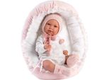 Llorens Bambola Piangente Mimi Rosa Con Letto E Suoni 42 Cm