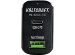 Voltcraft VC-63CC-PD Caricabatterie Usb Da Auto Corrente Di Uscita (Max.) 3 A 2 X Usb, Presa USB-C Consegna Di Potenza Usb (USB-PD) (VC-