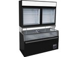 Congelatore A Parete Nero 2 Porte In Vetro